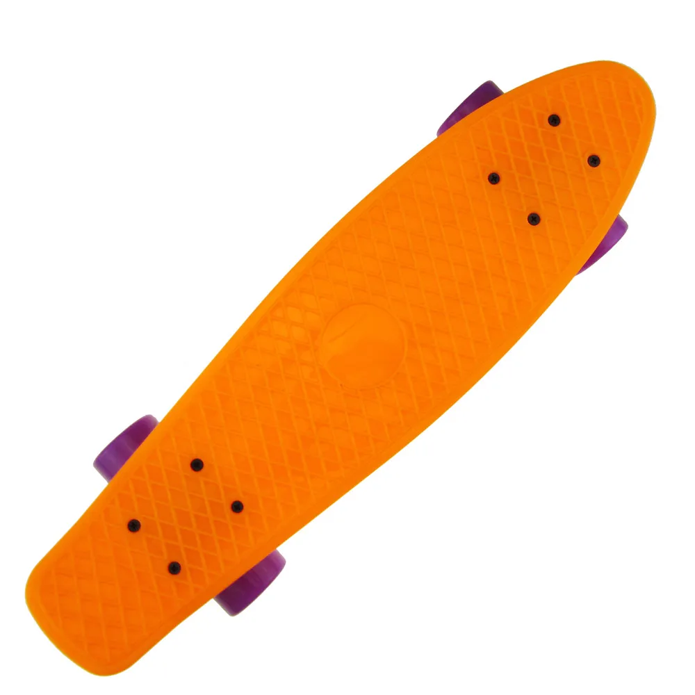 22 дюймов Детский скейтборд Пенни Доска чистый цвет Рыбная доска Графический Ретро Банан Скейтборд Мини скейтборд для детей