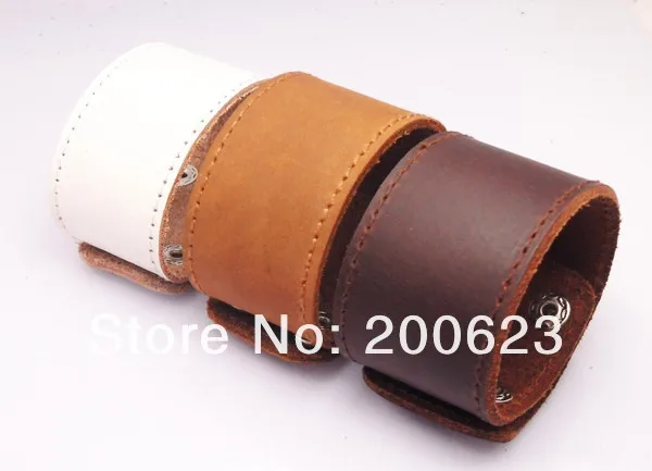 Online Jinse Wide Leather Cuff Plain Snap Bracelet Fashionable Elegant Flower Hearts Leather Bracelet Women Gift