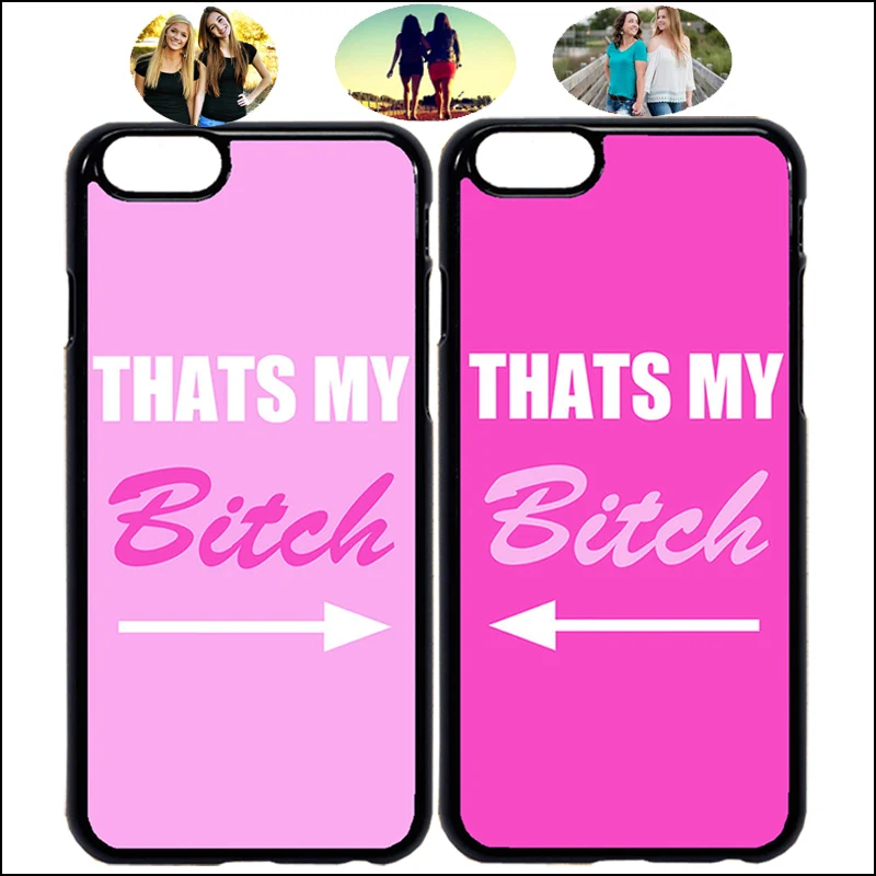 

That's Bitch Personality BFF Best Friends Matching Phone Case Cover For iPhone X XR Xs Max 7 6Plus Samsung+huawei Tempered Glass