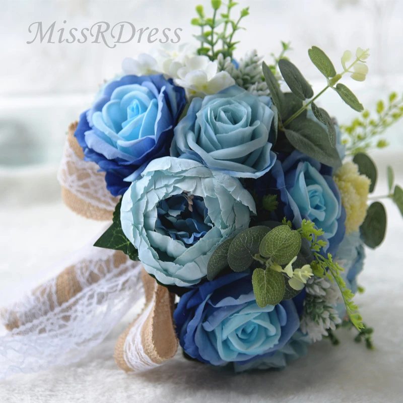 MissRDress Свадебный букет в деревенском стиле из искусственного шелка цвета