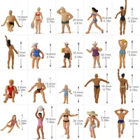 Evemodel 40pcs HO Scale Swimming Figures 1:87 Swimming People Model Trains 2