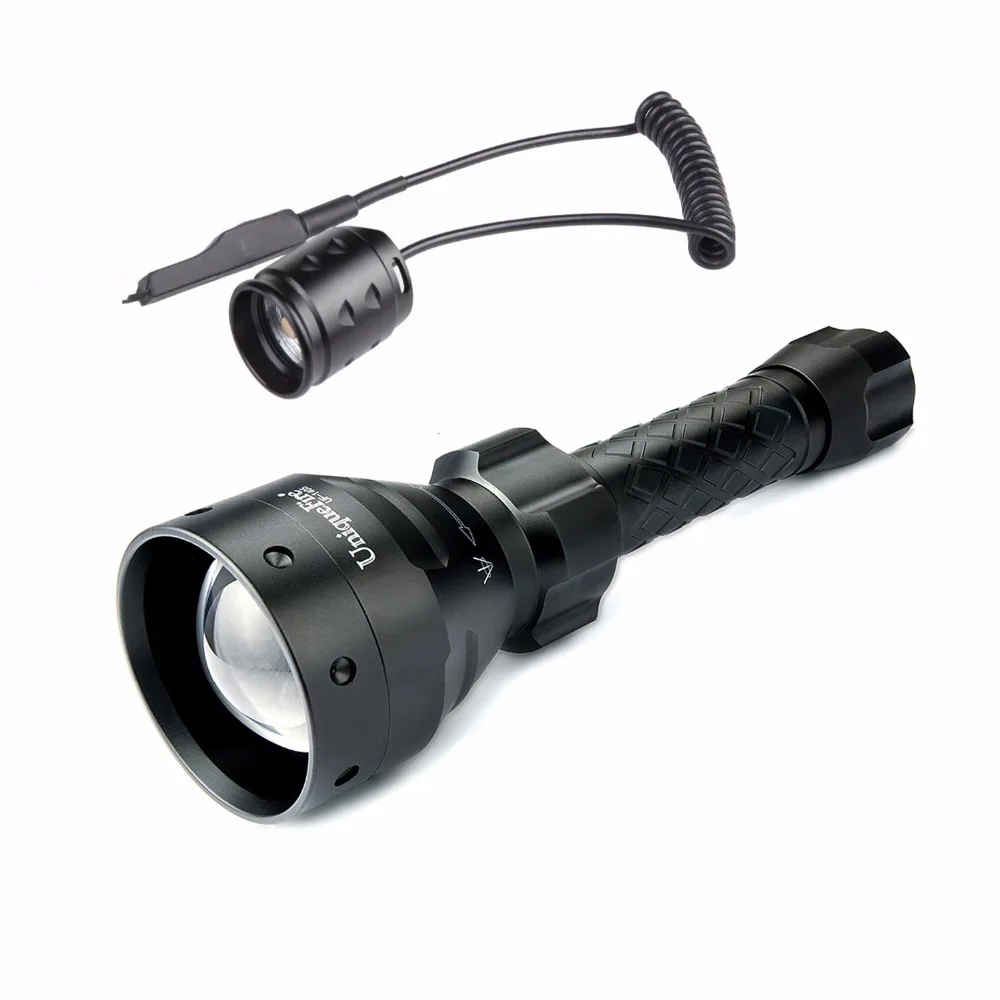 

Uniquefire 1405 IR 850NM Rechargeable LED Flashlight 3 Modes For Camping Hunting+Rat Tail