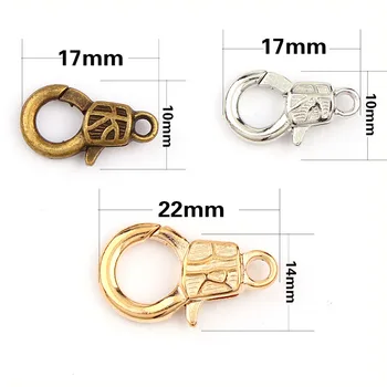 

New Handcuffs Lock Rose Gold&White K Lobster Clasps Hook Key Chain Components DIY Jewelry Bracelet Making Accessories