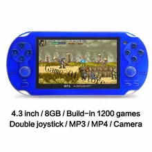 Двойной Рокер ручной ретро портативный видео игровая консоль, геймпад 4,3 дюймов 8 Гб Consol поддержка игра для PSP камеры видео электронная книга