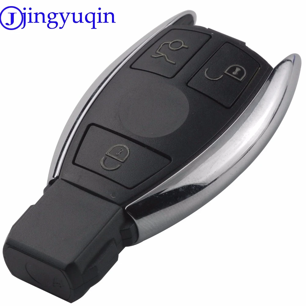 

jingyuqin 3 Buttons Remote Car Key Shell Cover Case For Benz W203 W210 W211 AMG W204 C E S CLS CLK CLA SLK Smart Key With Logo
