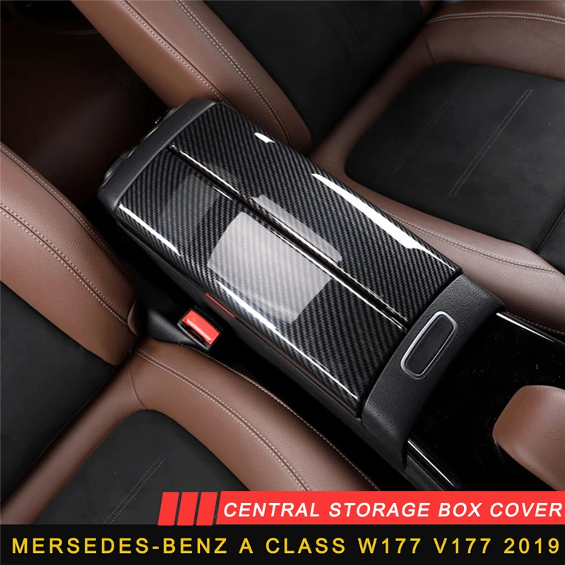 

For Mersedes-benz A Class W177 V177 2019 Auto Central Storage Box Frame Cover Trim Sticker Accessories