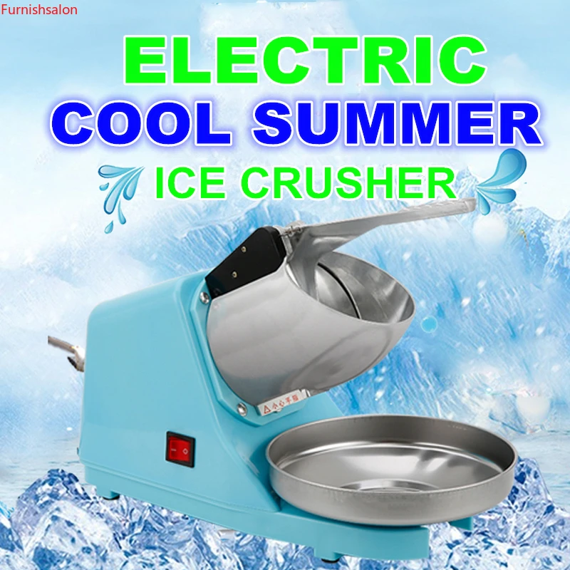 

Electric Ice Crusher Shaver cream Machine food safety material High-capacity Household Business broken ice 65 kg / hour 220VAC