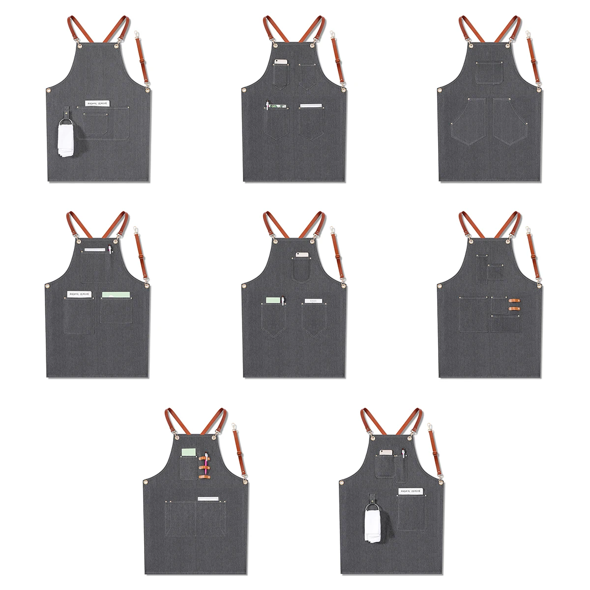 Джинсовый ковбойский фартук для барбекю с кожаными лямками, Кухонный Фартук deltal Cocina для женщин и мужчин, Парикмахерская, кулинарная, ресторанная, официантка