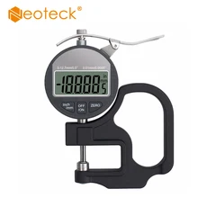 Neoteck 0-12,7 мм толщиномер тестер кожевенное ремесло инструменты Точность 0,01 мм/0,000" Циферблат электронный измеритель ширины