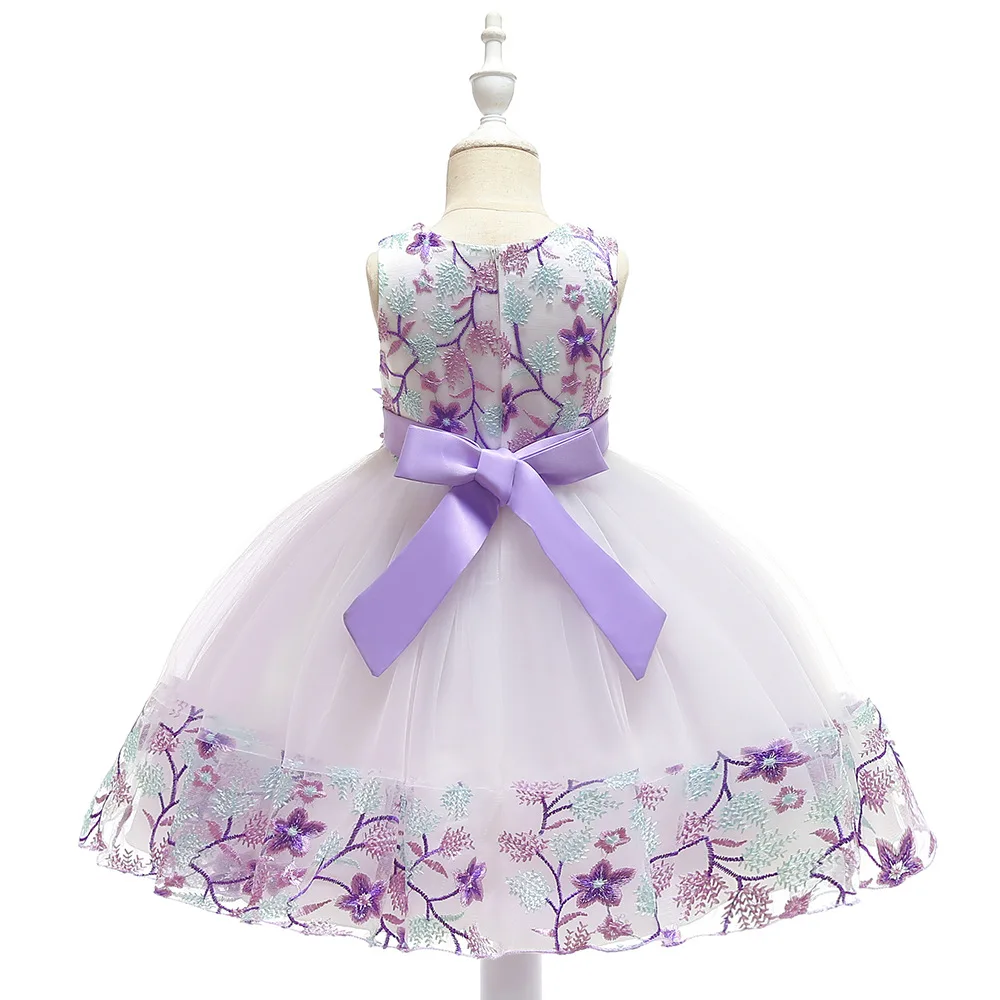 Коллекция года, летние платья для девочек с вышивкой, пышное платье с цветочным узором элегантное пляжное платье принцессы в богемном стиле костюм для девочек на день рождения