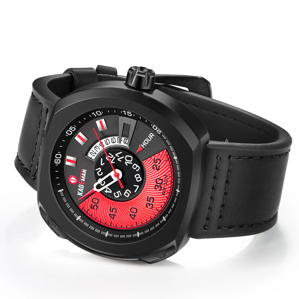 

KADEMAN Luxury Brand Men Automatic Date Watch Waterproof Sport Watch New Design Army Military Wristwatches Quartz Casual Relogio