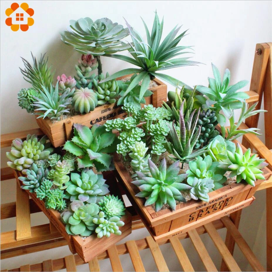 

1PC Artificial Succulent Grass Plant Multi Style Fake Landscape Land Lotus Rare Plants Flower Home Decoration Wedding Supplies