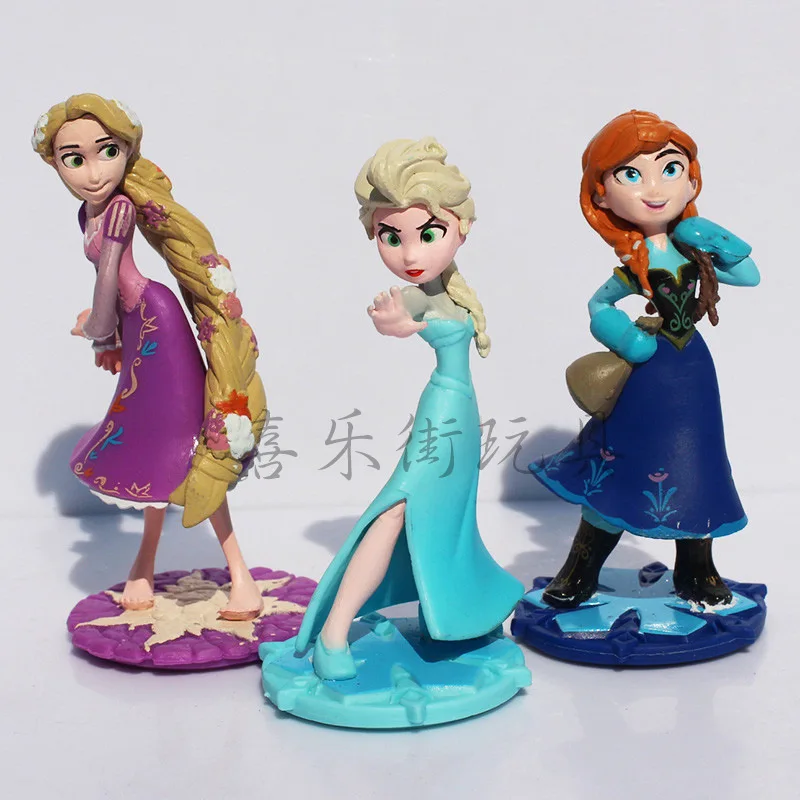 Disney «Холодное сердце» 3 шт./компл. 5 см игрушки фильма «Анна и Эльза» фигурку Украшение для торта Модель Коллекция аниме фигурка модели игрушки с дистанционным управлением для подарков