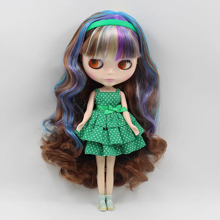 Ледяной телесного цвета фабрики Blyth кукольные серии № 9158/0519/7216/6227/1017/3208/232 цветные волосы подходит для DIY Изменить игрушка Neo