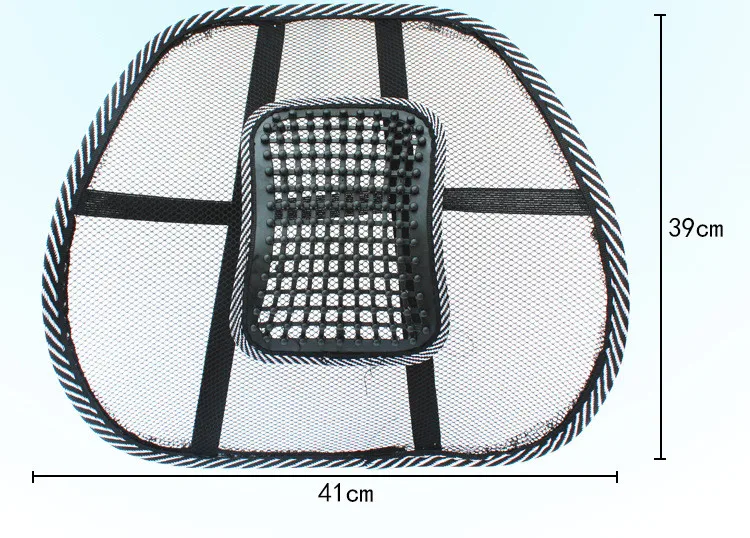 Подушка для опоры сидений автомобиля Подушка под поясницу удобное Сетчатое кресло облегчение поясничной боли в спине Автомобильная подушка офисное кресло черный