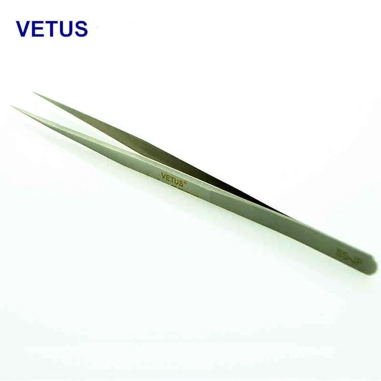 

VETUS SS-JP Precision Stainless Steel Tweezers Motherboard Repair Tools For iPhone iPad Huawei PCB Soldering Work