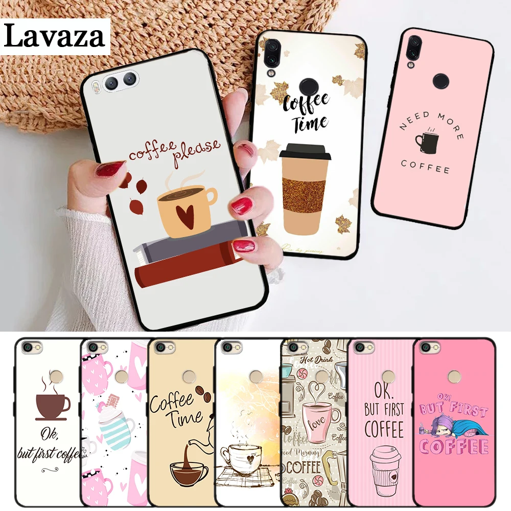 Силиконовый чехол Lavaza Funny Ok But First Coffee Book для Xiaomi Redmi 4A 4X 5 5A 6 6A 7 7A 8 8A K20 Pro Plus S2