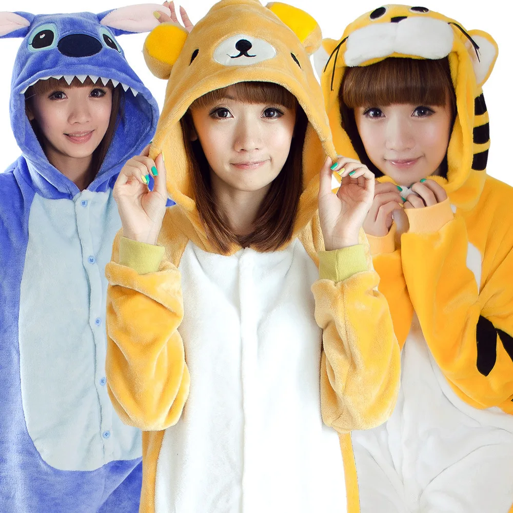 Winter Cute Adult Unisex Animal Pijama Kawaii Onesies Women's Nightgown