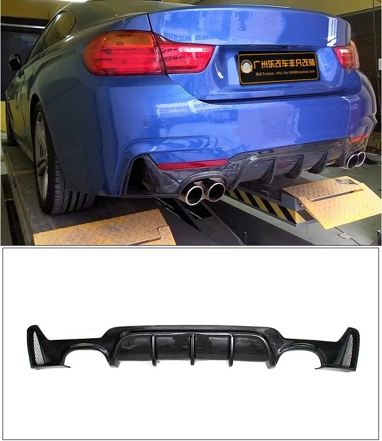 Carbon fiber Rear Bumper Lip Spoiler Diffuser Cover For BMW 4 SERIES