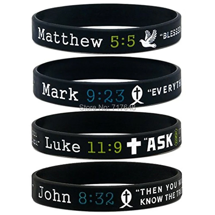 300PCS New Testament Bible Bracelets w Scripture Verses from the Four