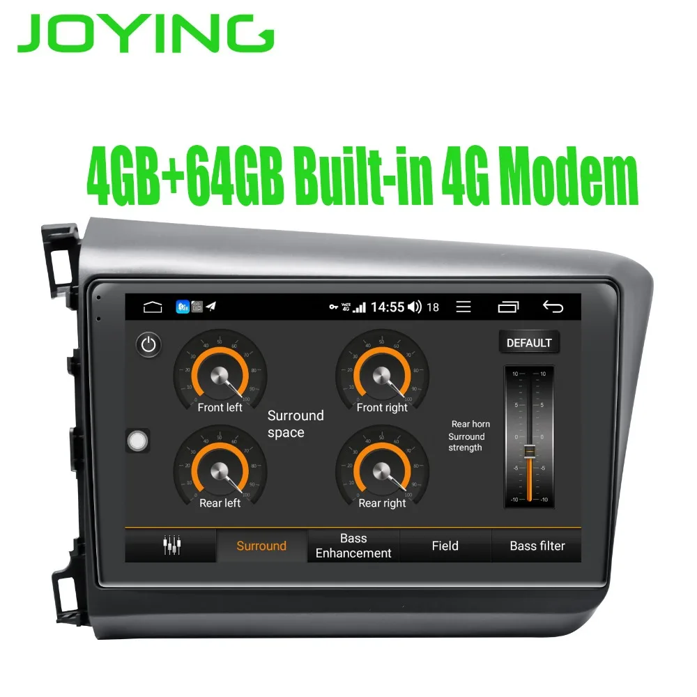 9 &quot4 Гб + 64 ГБ Android 8 1 автомобильный радиоприемник стерео Встроенный 4G модем DSP Carplay