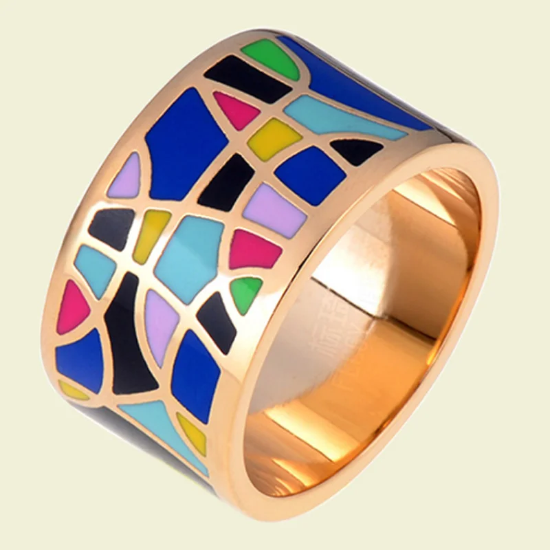 Blucome бижутерия из нержавеющей стали для женщин кольца в виде юбилей ювелирные