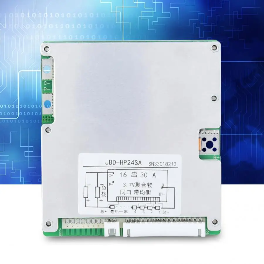 

Lithium Li-Ion Battery Protection Board 16 Strings 30A 3.7V Lithium Li-Ion Battery Protection Same Port 30A Balanced Board