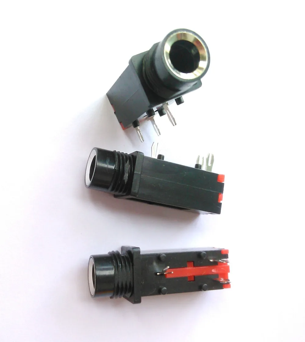 10pcs 1 4 STEREO PCB PANEL MOUNT HEADPHONE JACK 