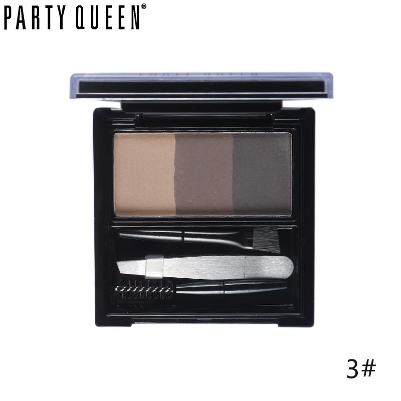 Party Queen Makeup Alluring 3Colors Eyebrow Powder Palette With Mini Tweezer+Brush+Comb+Eyebrow Card+Mirror Eyebrow Sharping Kit Party Queen Makeup Alluring 3Colors Eyebrow Powder Palette With Mini Tweezer+Brush+Comb+Eyebrow Card+Mirror Eyebrow Sharping Kit