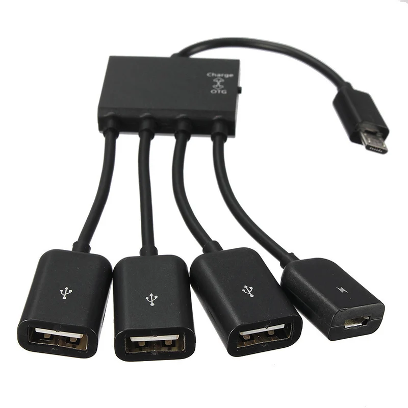 4 в 1 USB 2,0 концентратор 4 порта к Micro USB OTG концентратор разветвитель Хост удлинитель адаптер кабель для Android телефон планшет ПК