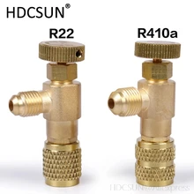 Hohe qualität flüssigkeit sicherheit ventil R410A R22 klimaanlage kältemittel 1/4 "Sicherheit Adapter klimaanlage reparatur und fluorid