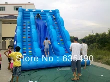 Free shippingPVC8x4m tarpaulin inflatable bouncers with slide for kids and baby