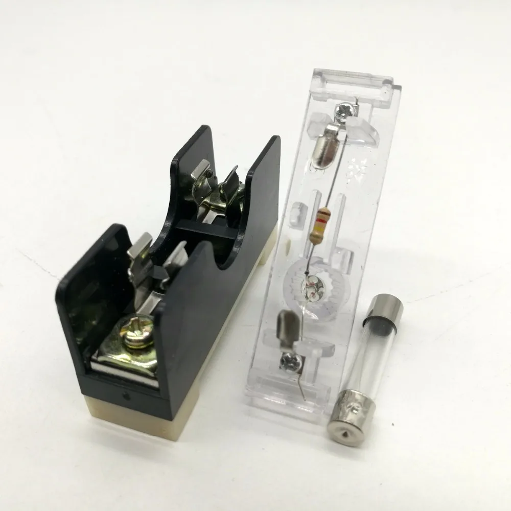 Стеклянный патрон предохранителя 35 мм DIN Rail 6x30 блок предохранителей с одной