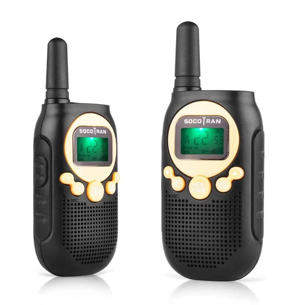 

SOCOTRAN SC-R40 walkie talkie FRS/GMRS License free two way radio 0.5W 22CH VOX with privacy code & rechargeable battery 2Pair