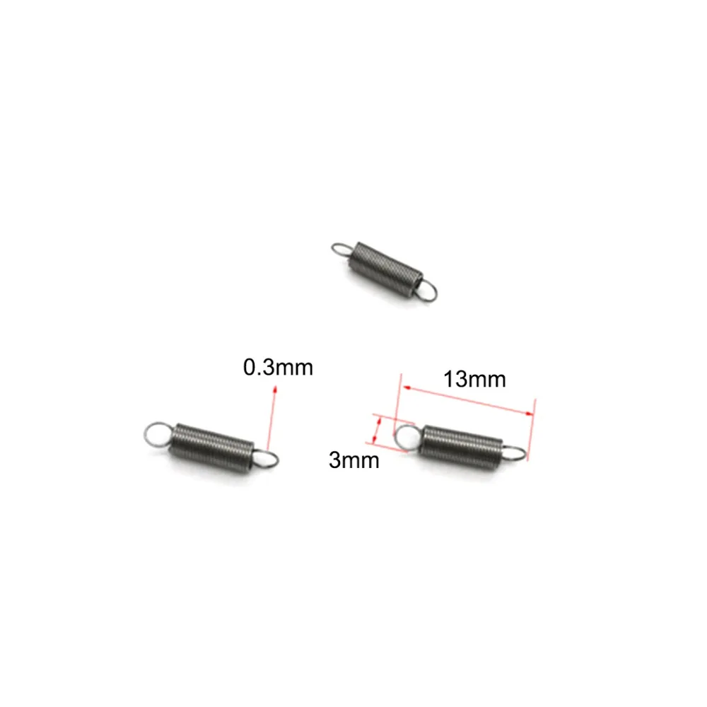 10 шт. Натяжная пружина из нержавеющей стали 0,3 мм удлинительная пружина с крючками Новые оптовые продажи