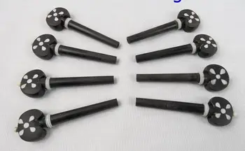 

violin Fittings,8pcs inlay ebony pegs,Beautiful decorate 4/4