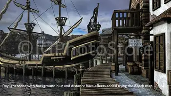 

night sky pirate ship theme scene background Vinyl cloth High quality Computer print children kids backdrops