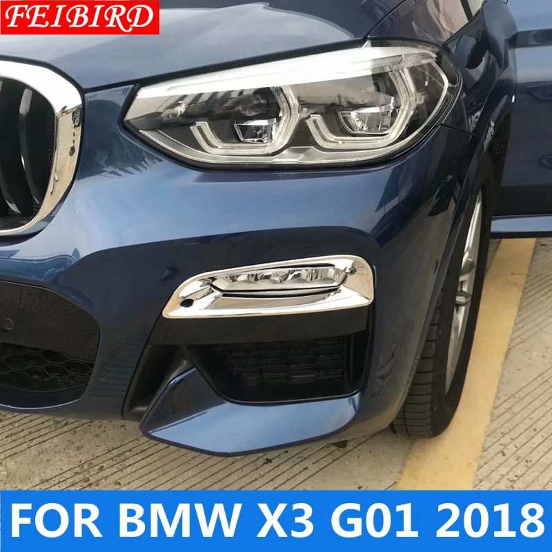ABS Bright Style For BMW X3 G01 2018 Front Face Fog Lights Lamp