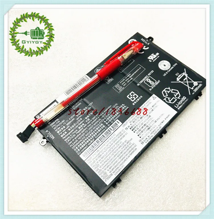 GYIYGY 11,1 V 4.05Ah/45Wh Батарея для LENOVO Thinkpad E480 E485 E490 E580 E585 E590 R480 R490 R580 L17L3P51 SB10K97606 01AV445