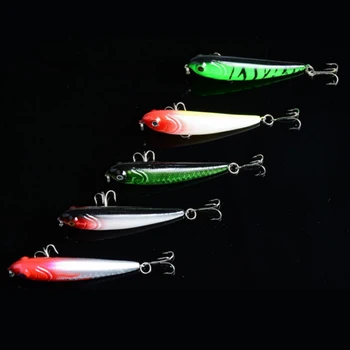 

L062B Mix 5pcs/set Fishing Poper Pencil Lures Hard Bait lures 5.7g/70mm