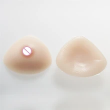 Превосходное ТВ/TS Треугольники формы груди 600 г/пара реалистичные силиконовые сиськи для трансвеститов трансгендерных транссексуал мастэктомии