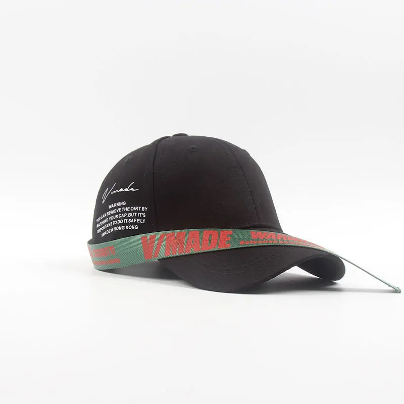 BlackGreen Женская корейская мода, мужская Кепка с козырьком, новинка, длинная уличная бейсбольная кепка с буквенным принтом, шапка в стиле хип-хоп с новым рисунком - Цвет: BlackGreen