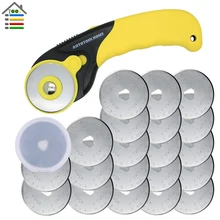 20PC 45mm Refill Blades Rotary Cutter Knife Case Set Premium Quilters Quilting Fabric Cutting Craft for OLFA Sewing Hand Tools