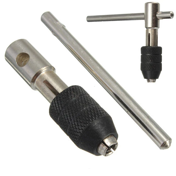 M3-M6 1//8/"-1//4/" T-Handle Tapping Threading Tool Reversible Ratchet Wrench Tap