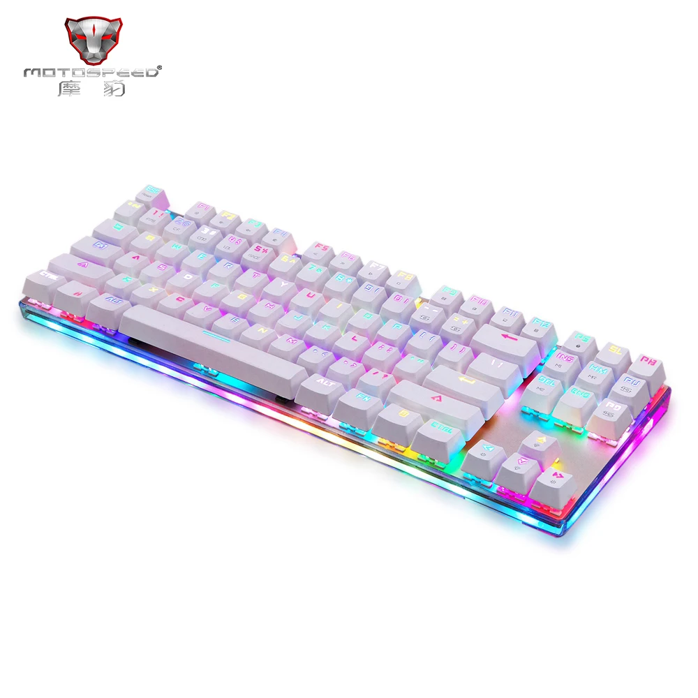 

NEW Motospeed K87S USB Wired Mechanical Keyboard Blue Switches Gamer Keyboard With RGB Backlight 87 Keys For PC Computer Gaming