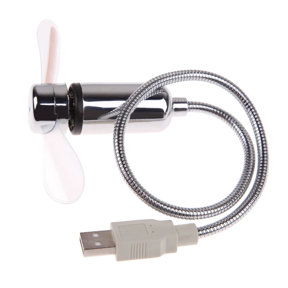 Soft Blades Flexible font b USB b font Fan LED Flash Fan with Realtime Temperature Dispaly