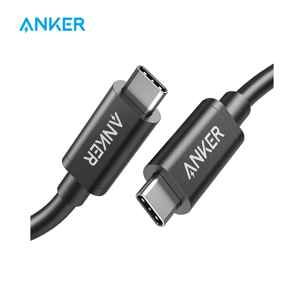 Кабель Anker Thunderbolt 3,0 USB-C до C 1,6 футов, 40 Гбит/с, совместим с USB 3,1 Gen 1/2, идеально подходит для MacBook type-C