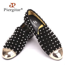 font b Piergitar b font 2016 new style black suede with silver rivets and gold