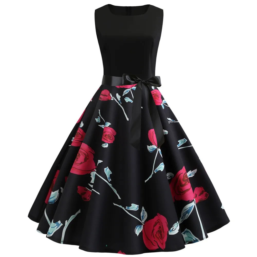 

2019 Vintage Mexican Dress Sukienki Evening Party Dress Floral Print Polyester Maxi Dress With Belt Engagement Birthday Gift
