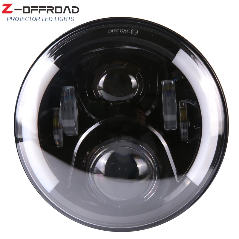 

For suzuki samurai 7" DRL LED Headlight with halo Amber Turn Signal headlamp daytime running lights For Lada 4x4 urban Niva UAZ